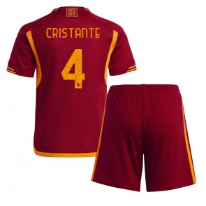 AS Roma Bryan Cristante #4 Domaci Dres za Dječji 2023-24 Kratak Rukavima (+ kratke hlače)
